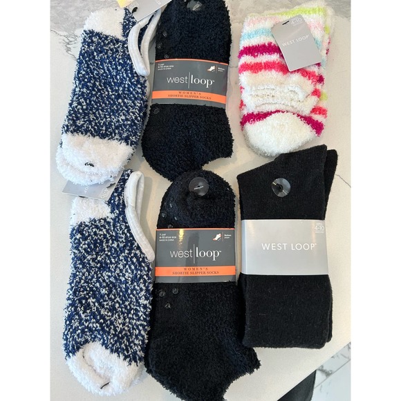 Bundle of West Loop socks 6 pair shoe size 4-10 - Picture 1 of 3